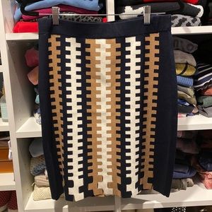 Etcetera zipper pattern pencil skirt